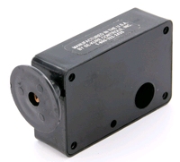 Rechthoekige oprolautomaat met rond plastic uiteinde 