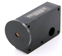 Rechthoekige oprolautomaat met rond plastic uiteinde 